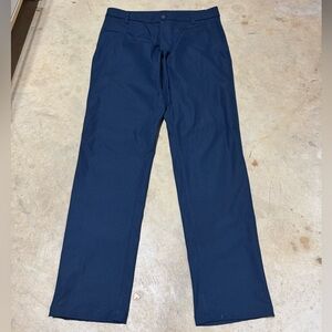 Lululemon Pants Mens 32x30 Navy Blue ABC Slim Fit Commission 5 Pocket LM5AEXS
